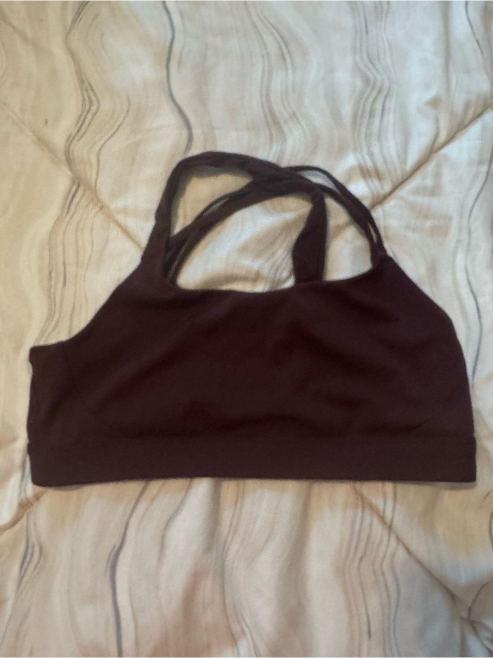 Athleta Burgundy Double-Strap Sports Bra